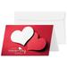 Jumbo Happy Valentineâ€™s Day Cards and Envelopes Beautiful and Romantic Red and White Hearts Love Greetings for Husband Wife Boyfriend or Girlfriend | 8.5 x 5.5â€� (When Folded) | 2 Per Pack