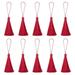 Uxcell 6.5 Silky Bookmark Tassels with Loop for DIY Craft Accessory 20Pack Wine Red