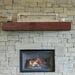 Mantels Direct Dakota 48 Inch Burnt Sienna Floating Pine Wood Fireplace Mantel Shelf