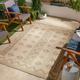 Mark&Day Outdoor Area Rugs 5x7 Jamaica Global Indoor/Outdoor Beige Area Rug (5 3 x 7 )