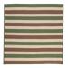 Colonial Mills 9 Moss Green and Brown Striped Square Braided Area Rug