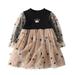 Little Girl Dress Pattern Dresses Girls Toddler Baby Kids Mesh Princess Tulle Outfits Knitted Ribbed Party Clothes Girls Skirt