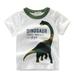 ZIZOCWA Baby Boy Dinosaur Clothes 5T Boys Long Sleeve Thermal Toddler Kids Baby Boys Camouflage Dinosaur Short Sleeve Crewneck T Shirts Tops Tee Cloth White140