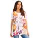 Plus Size Women's Travel Graphic Tee by Roaman's in London Print (Size 18/20) Shirt