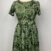 Lularoe Dresses | Lularoe Amelia Paisley Floral Green Dress | Color: Green/White | Size: Xs