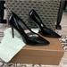 Burberry Shoes | Burberry Black Patent Leather Signature Check Pumps Heels | Color: Black/Gray | Size: 40