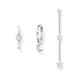 THOMAS SABO Sabo Damen Schmuck Set Einzel Creole Earcuff Ohrstecker 925 Sterlingsilber SET0617-051-14