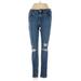 Levi's Jeans - Mid/Reg Rise Skinny Leg Denim: Blue Bottoms - Women's Size 24 - Dark Wash