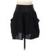 Flat Black by Pegleg NYC Active Skirt: Black Solid Activewear - Women's Size 0