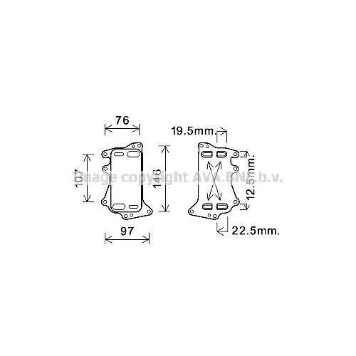 AVA QUALITY COOLING Ölkühler, Automatikgetriebe für MINI BMW 11428507627 8507627 BW3553