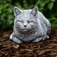 Sleeping cat statue Cement cat sculpture Outdoor cat figure Handmade cat ornament Stone garden cat Cat memorial statue Cat lover gift