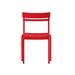 Hokku Designs Browyn Commercial Grade Steel Indoor-Outdoor Modern Stackable Chair w/ 2 Slats & Arms Metal in Red | Wayfair