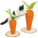 Xiangyi Cat Scratcher Cats Tree Tower Scratching Cats Tree Cute Carrot Cats Climbing Post Funny Cats Grinding Claw Post Pet Supplies (Color : Orange Size : Mcode)