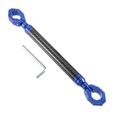 Universal 22mm Carbon Fiber Pattern Blue Motorcycle Balance Bar Crossbar Handlebar Adjustable