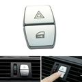 2* Car Warning Lamp Chrome Abs Shift Knobs Decorative Cover For Bmw 5 Series F10