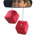 Tohuu Car Mirror Dice Cute Plush Dice with Heart-Shaped Dots Car Pendant Interior Rearview Mirror Decoration Car Decorative Ornament gorgeous