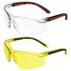 Global Vision Matrix Motorcycle Riding Safety Glasses 2 Pair Black & Yellow Frames w/ Clear & Yellow Lenses