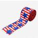 AURIGATE Patriotic Wired Edge Ribbons 2.5 10 Yards White Red Blue Wired Ribbon Patriotic Star Fabric Craft Ribbon American Patriotic Ribbon for Holiday Party DIY Memorial Day Decoration Wreaths Bow