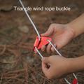 Hesroicy Tent Fastener Buckle Reusable Non-Slip 3-Holes Design Compact Size Easy to Carry Fixed Wind Rope Triangle Camping Tent Fastener Wind Rope Buckle Camping Supplies