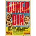 Gunga Din Left From Top: Cary Grant Victor Mclaglen Right: Douglas Fairbanks Jr. On Midget Window Card 1939 Movie Poster Masterprint (11 x 17)