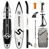 Spatium SUP Paddle Board Inflatable Stand Up Paddle Board with Backpack Pump Fins Safety Rope Aluminum Paddles Mobile Phone Waterproof Bag Repair Kit Inflatable Paddle Board for Adults