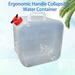 Hesroicy 5L/8L/10L/15L/18L/20L Water Bag High Capacity Leak-proof Food Grade PE Self Driving Camping Folding Water Bag Outdoor Supplies