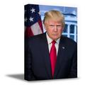 Awkward Styles Trump Patriotic Canvas Portrait Trump Print Poster USA Lovers Gifts American Decor for Office Trump Poster Collection Art Illustration Classic Portrait Stylish Painting Ready to Hang
