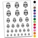 Traditional African Tribal Mask Water Resistant Temporary Tattoo Set Fake Body Art Collection - Light Green