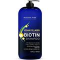 Majestic Pure Biotin Shampoo - with Vegan Collagen - Best for Hair Growth Thickening Hair Loss & Color Treated Hair - Sulfate Free Hydrating & Volumizing - Hair Care for Men and Women - 16 fl oz