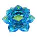 YUEHAO Candles or Holders 8 Colors Glass Lotu Flower Candle Tea Light Holder Buddhist Candlestick home decor