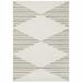 HomeRoots 8 x 11 ft. Beige Gray Sage Green Pale Blue Brown & Charcoal Geometric Power Loom Stain Resistant Rectangle Area Rug