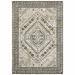 HomeRoots 508984 10 x 13 ft. Ivory Gray Black & Ivory Oriental Power Loom Stain Resistant Rectangle Area Rug