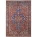 HomeRoots 515169 5 x 8 ft. Red Tan & Blue Floral Power Loom Rectangle Area Rug