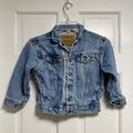 Levi's Jackets & Coats | Little Levi’s Youth Size 6 Jean Jacket Orange Tab Vintage Distressed Snaps 74027 | Color: Blue | Size: 6b