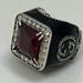 Gucci Jewelry | Authentic Gucci Sterling Silver Cocktail Ring | Color: Black/Red | Size: 6.25