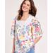 Blair Women's Elbow-Sleeve Gauze Tunic - White - XL - Womens