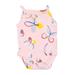 Carter's Short Sleeve Onesie: Pink Floral Motif Bottoms - Size 3 Month