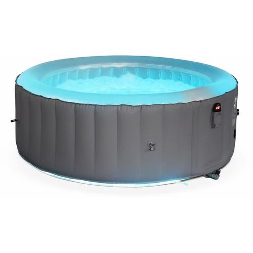Aufblasbarer mspa Whirlpool rund - Glow 4 grau - Aufblasbares spa für 4 Personen rund 180 cm mit