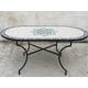 Oval Moroccan Mosaic Dinning Table - Farm House Coffee Patio Table Base Moroccan Decor