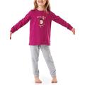 Schiesser Mädchen Schlafanzug Set Pyjama lang-100% Organic Bio Baumwolle-Größe 92 bis 140 Pyjamaset, Beere_179962, 98
