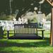 Front Porch Swing with Armrests, Wood Bench Swing with Hanging Chains Seat