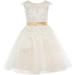 GWAABD Girls Plus Size Dresses Beige Mesh Lace Children S Lace Tulle Wedding Dress Flower Girl Dress Junior Bridesmaid Dress 12