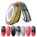 2Pcs Gold/Silver Rolls Striping Tape Line Nail Art Tips Decoration Sticker Nail Art Decoration Thin Sticker Nail Striping Tape Line