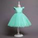 Herrnalise Girls Baby Long Skirt Solid Princess Bowknot Performance Dress Skirt Dress