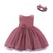 VerPetridure Toddler Girl Dresses Clearance Sleeveless Tutu Princess Dresses for Girls Toddler Girls Net Yarn Embroidery Rhinestone Bowknot Sequins Birthday Party Gown Long Dresses Headband Suit