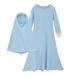 Fsqjgq Pajamas for Girls Toddler Baby Girl Clothes Baby Girls Ramadan Abaya with Hijab Full Length Robe Burka Maxi Little Kid Toddler Baby Girl Dresses Size 13 Blue