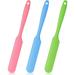 3 Pieces Non-stick Wax Spatulas Silicone Spatula Waxing Applicator Hair Removal Sticks Applicator Spatula Reusable Scraper Hard Wax Sticks for Home Salon Body Use (Pink Blue Green)