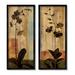 Stupell Industries Modern Boho Orchid Blooming 2 Piece Framed Giclee Art Set By Chris Donovan Wood in Brown | 24 H x 10 W x 1.5 D in | Wayfair