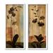 Stupell Industries Modern Boho Orchid Blooming 2 Piece Framed Giclee Art Set By Chris Donovan Wood in Brown | 30 H x 13 W x 1.5 D in | Wayfair