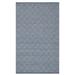 Blue 108 x 72 x 0.25 in Area Rug - Home Conservatory Geo Diamond/Ivory Handwoven Wool Rug Cotton/Wool | 108 H x 72 W x 0.25 D in | Wayfair CON07-69